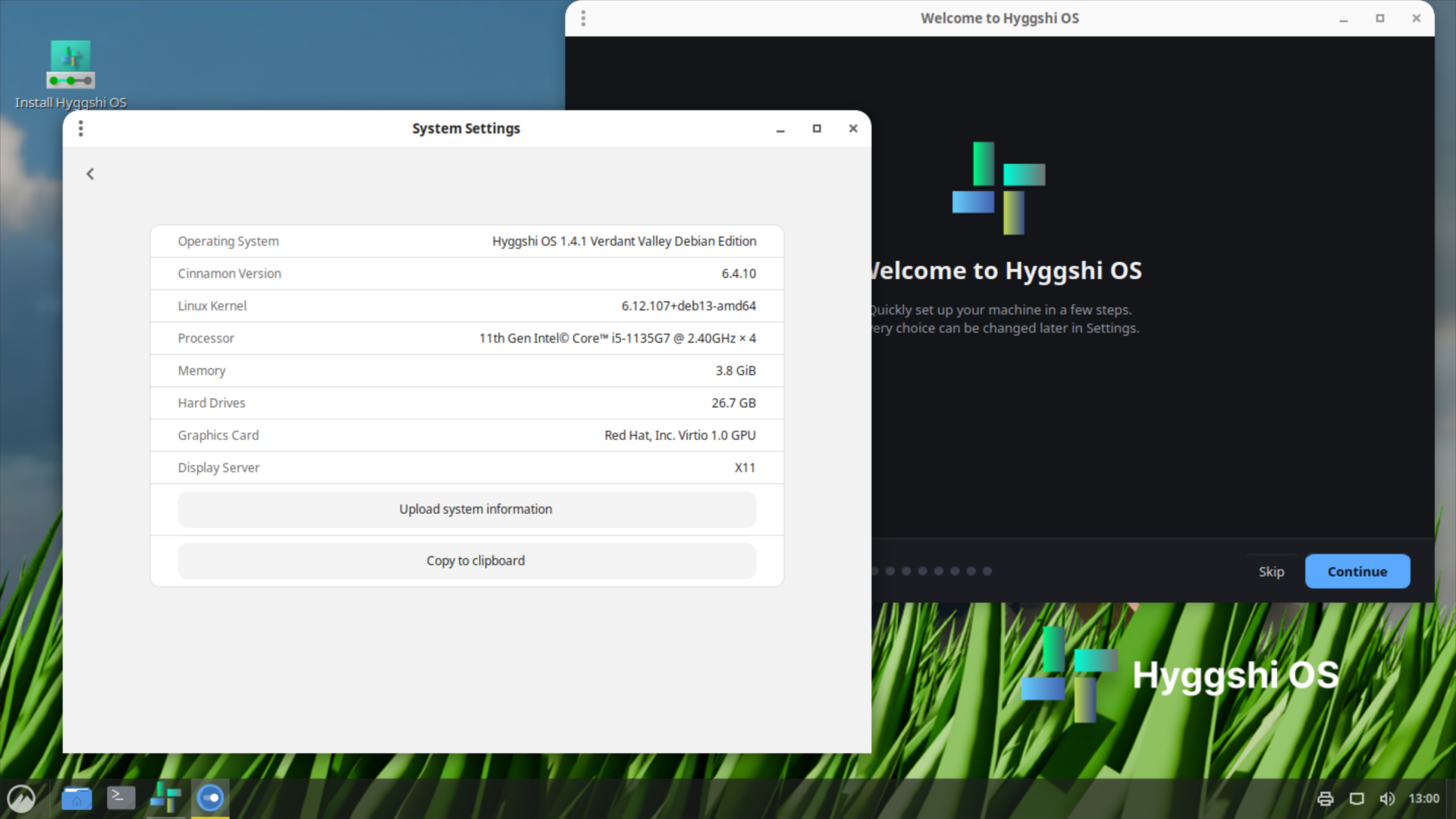 Hyggshi Cinnamon Desktop